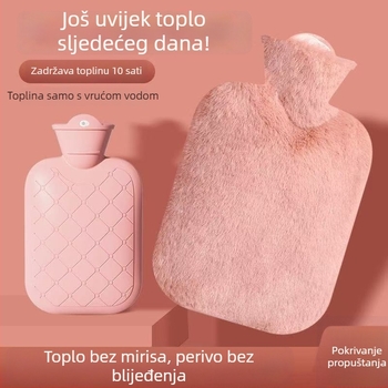 Plišani navlaka za bocu s toplom vodom – grijani paket za ruke i tijelo, višestruka regulacija temperature