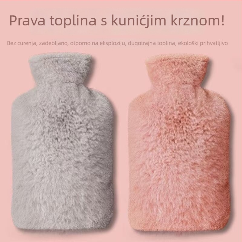 Plišani navlaka za bocu s toplom vodom – grijani paket za ruke i tijelo, višestruka regulacija temperature