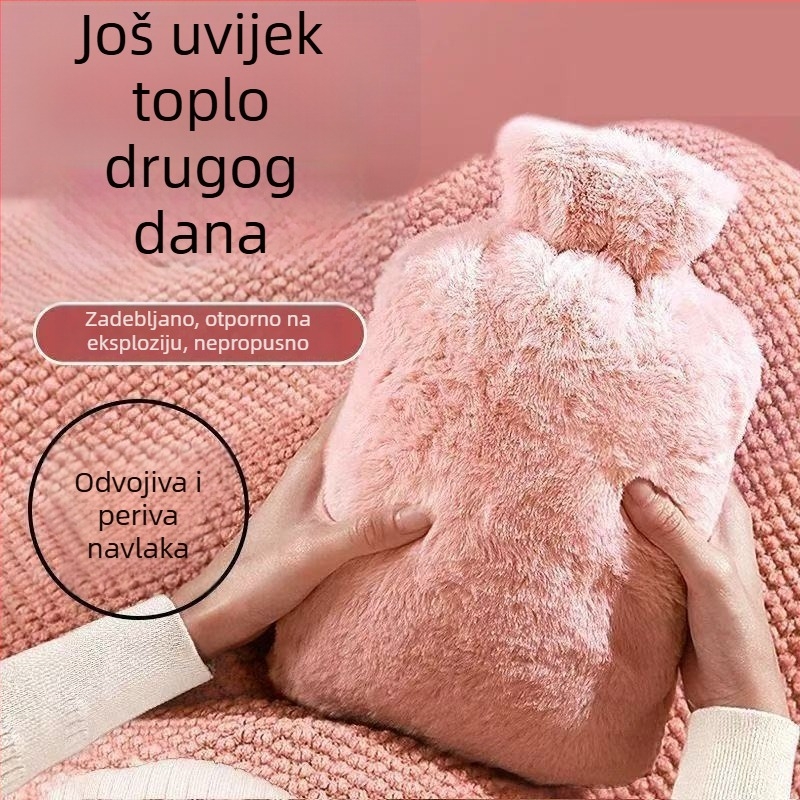 Plišani navlaka za bocu s toplom vodom – grijani paket za ruke i tijelo, višestruka regulacija temperature