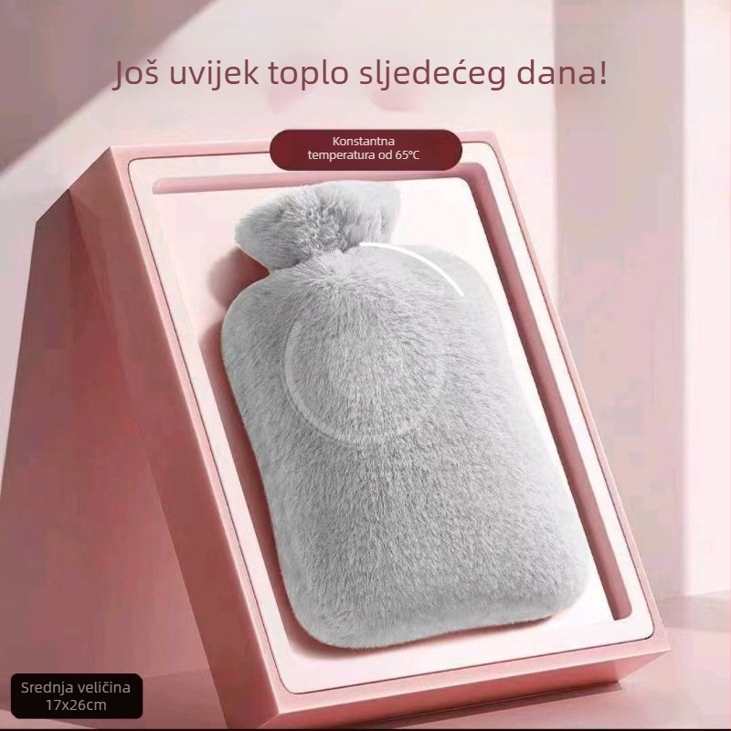 Plišani navlaka za bocu s toplom vodom – grijani paket za ruke i tijelo, višestruka regulacija temperature