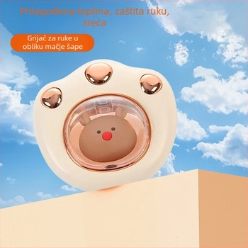USB punjivi grijač za ruke s mačjom šapom, mini prenosni, zimski poklon