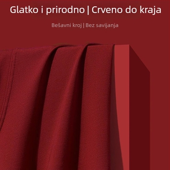 Kerya Muške crvene bokserice od modal vlakana, antibakterijske, prozračne, udobne, srednji pojas, jednobojne