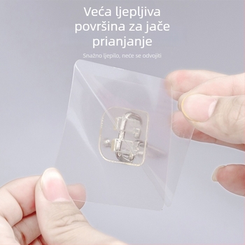 Nerđajući čelični veći kuk s jakim ljepilom, bez bušenja, za odjeću na vratima; za kupaonicu i kuhinju, zidni ljepilni kuk.