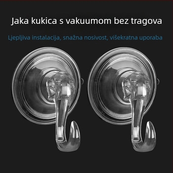 Zidni držač s vakuumskim zahvatom – snažno prianjanje, za kuhinju i kupaonicu, bez bušenja, bez tragova