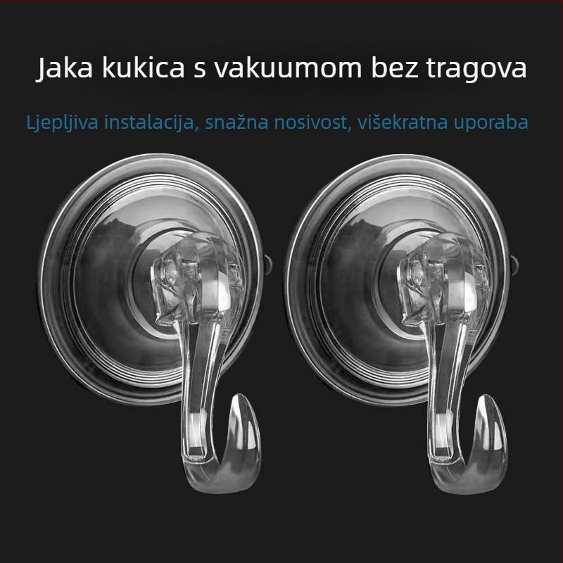Zidni držač s vakuumskim zahvatom – snažno prianjanje, za kuhinju i kupaonicu, bez bušenja, bez tragova