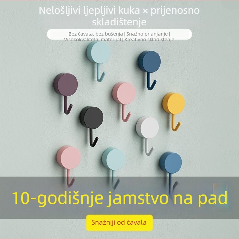 Kuke za kupaonicu s ljepilom, bez bušenja – 5-dijelni set