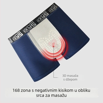 Buđenje zvijeri: granule za masažu za njegu Oyster, muške gaće od modalne tkanine s pamukom, lagani luksuz, 100A zdravi negativni kisik