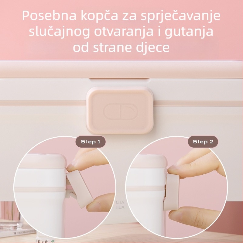 Camellia kućna medicinska kutija, velika kapaciteta, višeslojna, s višestrukim odjeljcima za hitnu skrb i medicinsko skladištenje