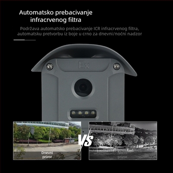 Vodootporna i eksplozijski otporna infracrvena kamera za industrijska kemijska okruženja, 4 MP noćni nadzor