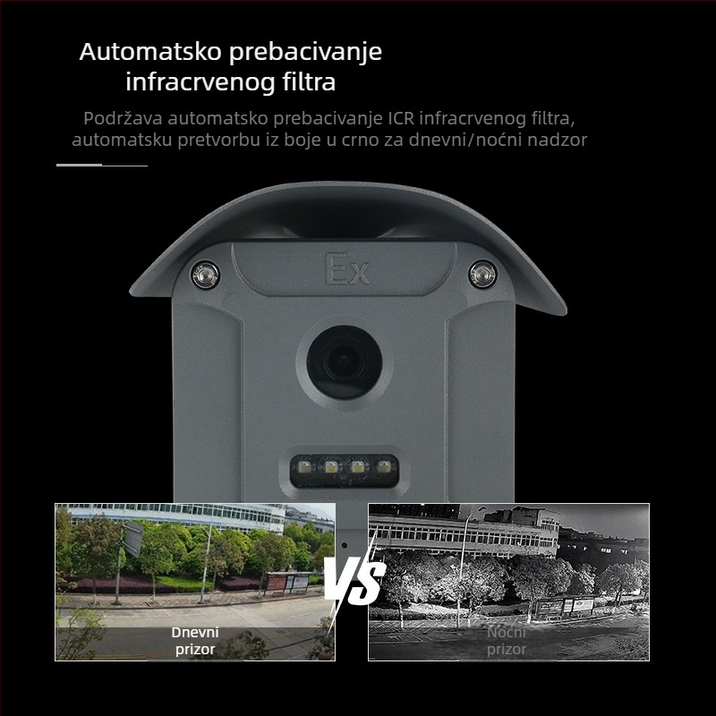 Vodootporna i eksplozijski otporna infracrvena kamera za industrijska kemijska okruženja, 4 MP noćni nadzor