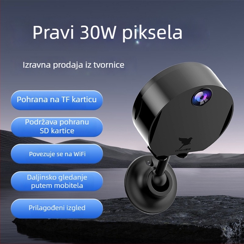 Bežična Wi‑Fi sigurnosna kamera za kuću i vanjsku upotrebu sa noćnim vidom, HD kvalitetom i daljinskim pristupom putem mobilne aplikacije