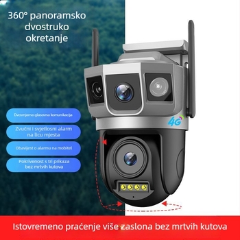 V380PRO Vanjska WiFi kamera — vodootporna, dvostruki objektiv, 4G, HD nadzor