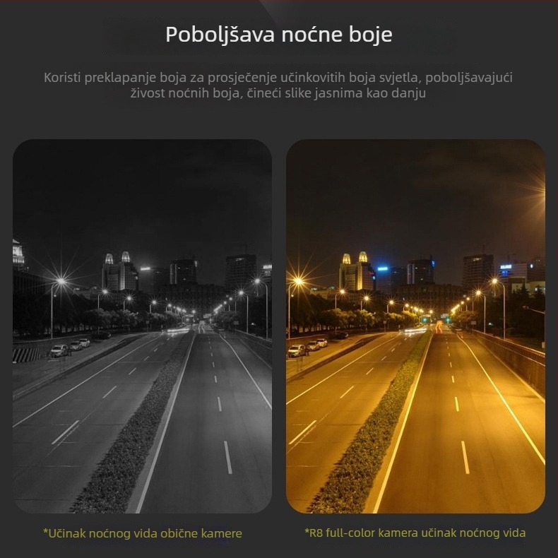 5MP IP kamera glava u punoj boji, 4 mm leća, noćni vid, metalna konstrukcija, viseća montaža, kompatibilna s Hikvision snimačem.