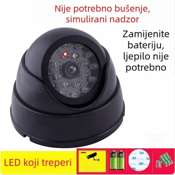 Kućna lažna kamera za nadzor s ljepljivom trakom, bez bušenja, osvijetljena