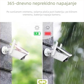 Niskoenergetska vanjska bežična solarna bullet kamera 3MP s IR, Icsee Xiongmai pametno WiFi nadzor
