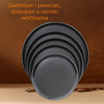 Okrugla pizza tava od karbonskog čelika s neprijanjajućim premazom, za pečenje, promjeri 23/25/29/31/35 cm