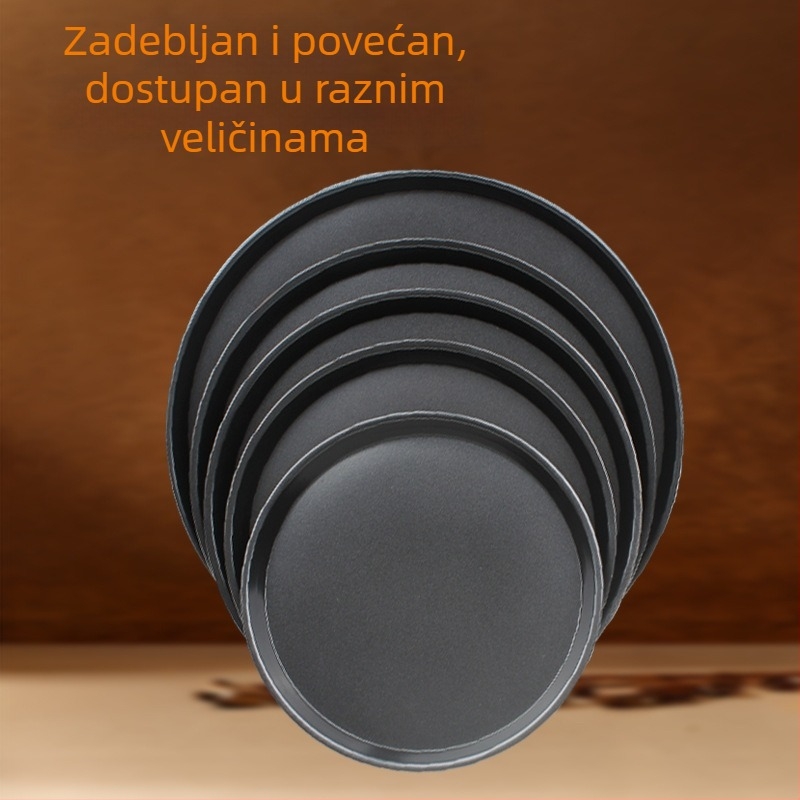Okrugla pizza tava od karbonskog čelika s neprijanjajućim premazom, za pečenje, promjeri 23/25/29/31/35 cm