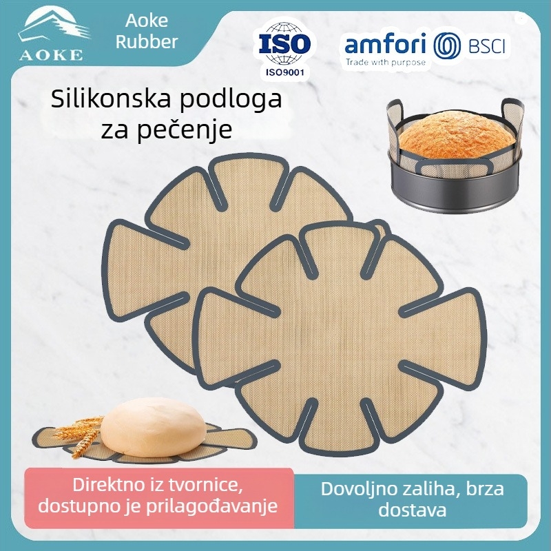 Silikonska podloga za pečenje, otporna na visoke temperature, lako se čisti, deblja za pečenje kruha i tosta