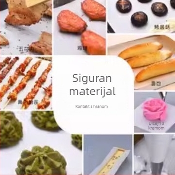 Silikonski papir za pečenje i roštiljanje, otporan na visoke temperature, ne lijepi, za kućnu uporabu