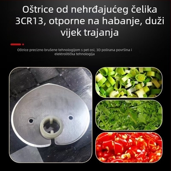 Ručni višenamjenski rezač za povrće Zhuangde, debljine 3 mm, za čili, mladi luk i korijander; idealno za barbecue restorane