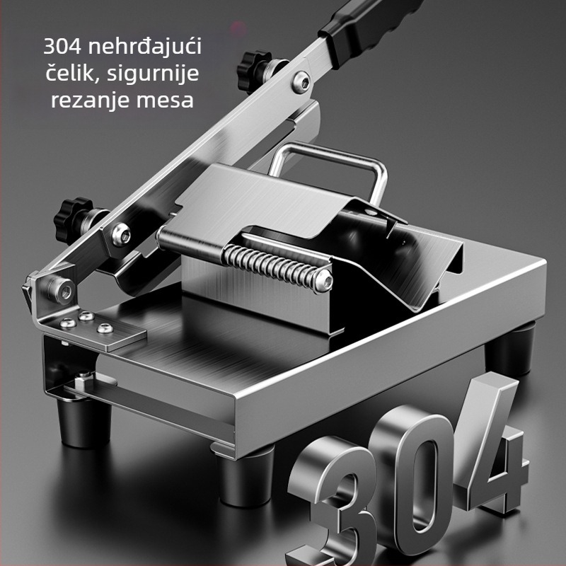 Kućni rezač mesa za rulice janjetine i govedine - višenamjenski rezač od nehrđajućeg čelika 304