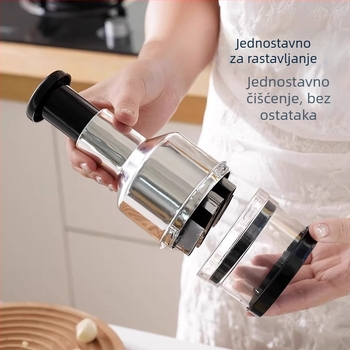 Ručna presa za češnjak i višenamjenski sjeckalica povrća – kućni kuhinjski alat