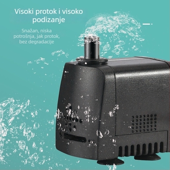 Višenamjenska mini potopna pumpa za akvarij s filtracijom i fontanom, tiho rada