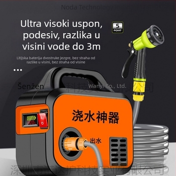 Mala punjiva pumpa za vodu za navodnjavanje povrtnjaka, kućna pumpa s litijskom baterijom