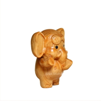 Dumbo drvena figura slona, ručno izrezbarena drvena skulptura