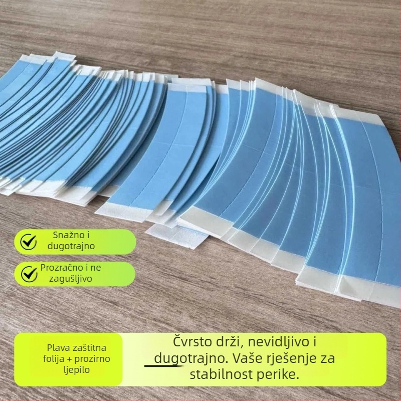 Biološka dvostruka ljepljiva traka za paruke, sigurno pričvršćivanje, vodootporna i otporna na znoj