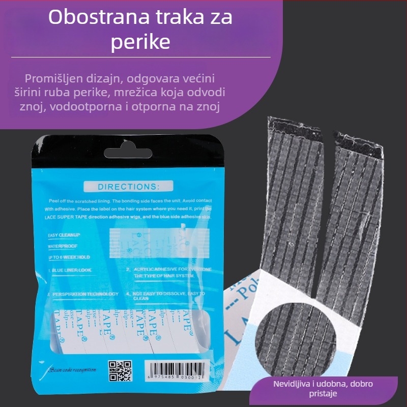 Film za wig s LACESUPERTAPE za pletenje i zamjenu kose, dvostrana ljepilo-folija