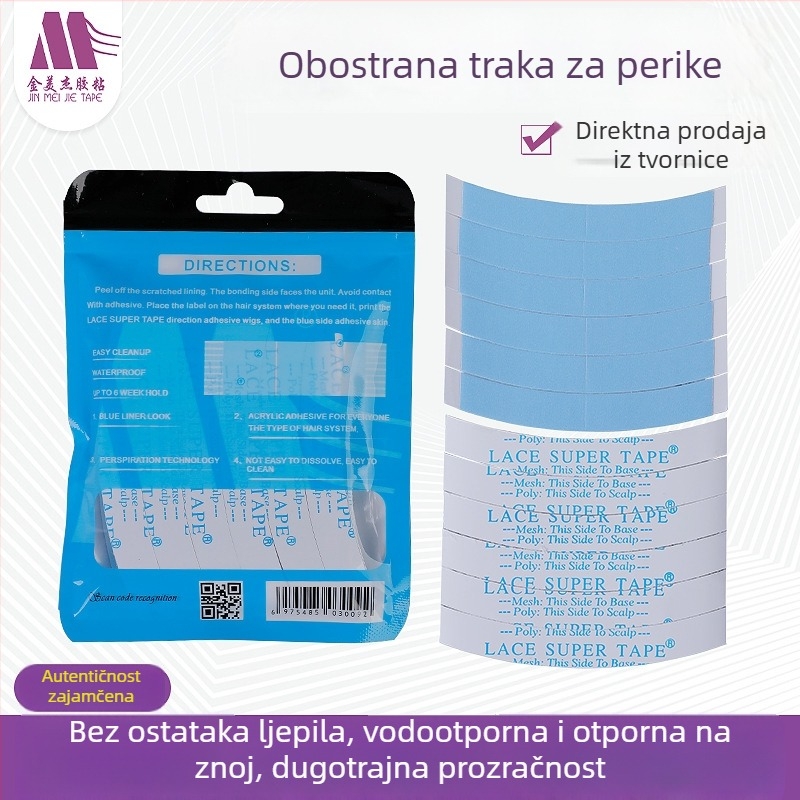 Film za wig s LACESUPERTAPE za pletenje i zamjenu kose, dvostrana ljepilo-folija