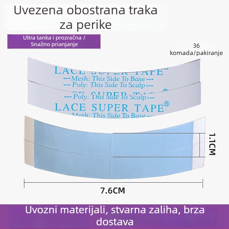 Film za wig s LACESUPERTAPE za pletenje i zamjenu kose, dvostrana ljepilo-folija