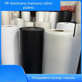 PP mat bijela plastična folija, vodootporna i otporna na vlagu, prozirna folija za pakiranje PP ploča
