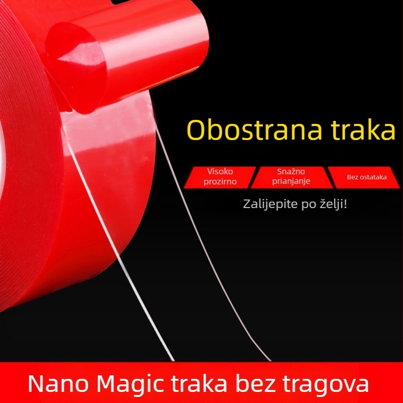 Više namjenska magična traka bez tragova, prozirna za pričvršćivanje, dvostrano ljepljiva traka, crvena za svečane vjenčanja