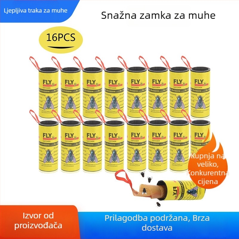 Žuti rolni lovac muha s ljepivim papirom