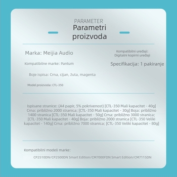 Toner kazeta CTL-350 za CP2510DN CP2500DN CM7000FDN
