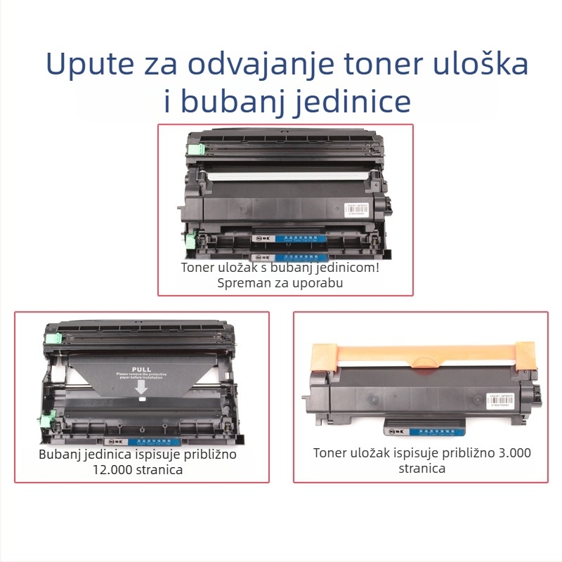 Bubanj jedinica i toner kaseta za Brother TN2425/DR2450 – kompatibilno s DCP-7190DW, DR2450, MFC-7895DW, DCP-7195DW
