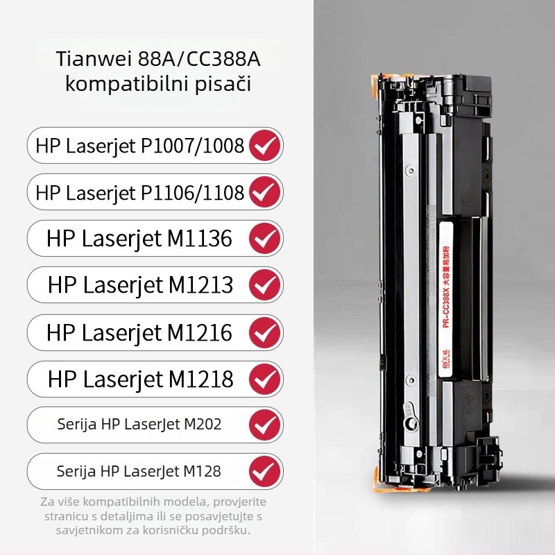 Toner kaseta kompatibilna s HP M1136, 388A/388X, M126A, P1106, P1108, CC388A