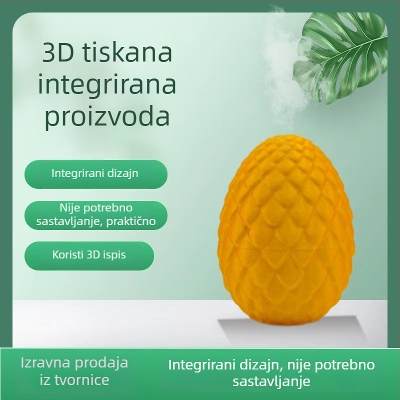 3D ispisano drago jaje s dragim kamenjem – ukras za Uskrs, unutarnja stolna dekoracija, dar