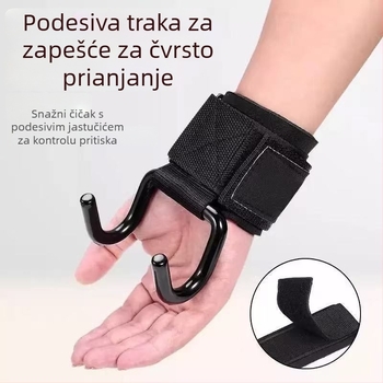 Zaštita zapešća za zgibove na vodoravnoj prečki – unutarnji fitness dodatak s kukom