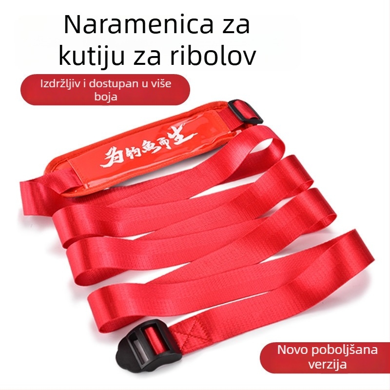 Univerzalni ramenski remen za kutiju za ribolov, s podstavljenim, proširenim jastučićem na ramenu i kopčom