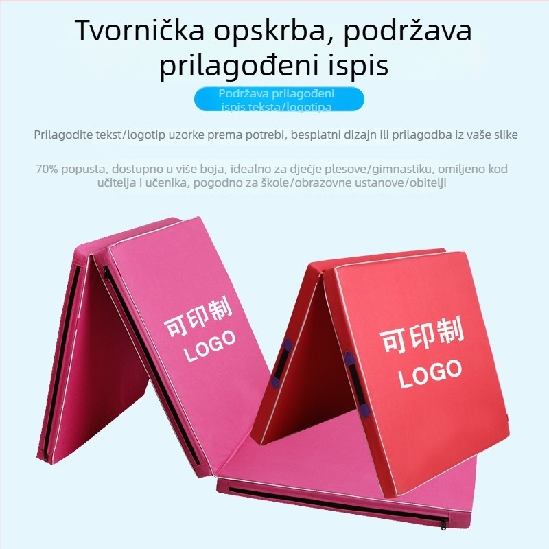 Sklopiva gimnastička podloga s pjenastom podlogom za trbušnjake, debela, protuklizna, trodijelna podloga za trening i ples