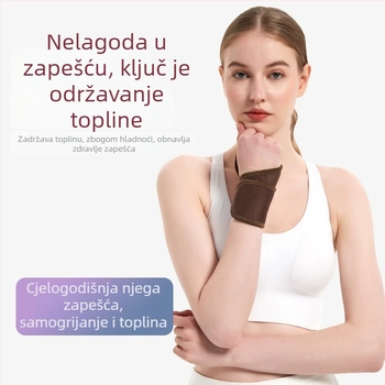 Magnetna grijana narukvica za zapešće — Neopren, prozračna, topla podrška zapešću i zaštita zglobova