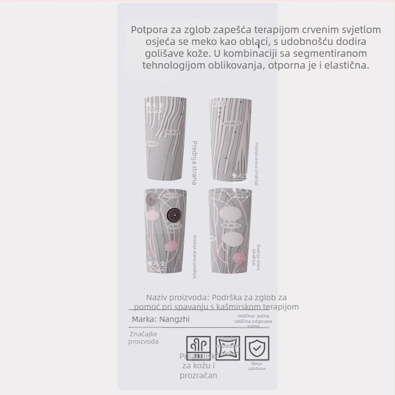 Narukvica za zglob s daljinskim infracrvenim zračenjem i magnetskom terapijom, biljna medicina, samozagrijavajuća, unisex