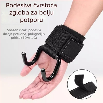 Pomoćni kuk za zgibove na vodoravnom šipku, zaštita zapešća, rukavice za hvatanje i pomoćni pojas za trening i podršku donjem dijelu leđa