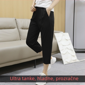 Ljetne hlače za punije, opuštenog kroja, korejskog stila, tanke, za žene, duljine 7/8, K6201