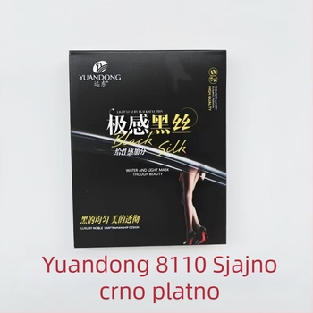 Far East 8110 Proljetno-jesenske prozirne crne tajice za žene, sjajan izgled golih nogu
