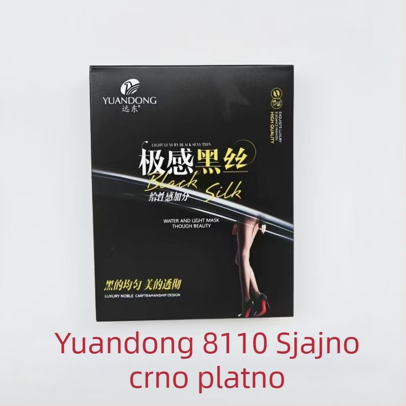Far East 8110 Proljetno-jesenske prozirne crne tajice za žene, sjajan izgled golih nogu