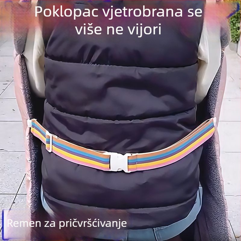 Topla deka za električno vozilo s fiksnim klipom i užetom za zatezanje, topla, bez šavova, elastična